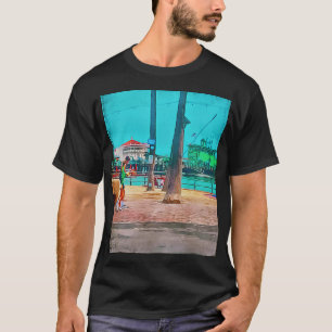 Catalina Island Avalon Ca Green Pier und Casino T-Shirt