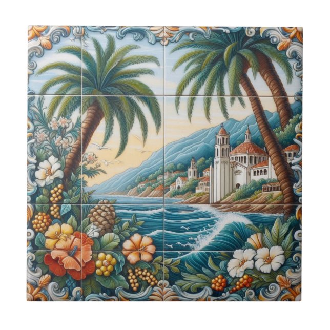 Catalina Island Decorative Tile-1 Fliese (Vorderseite)
