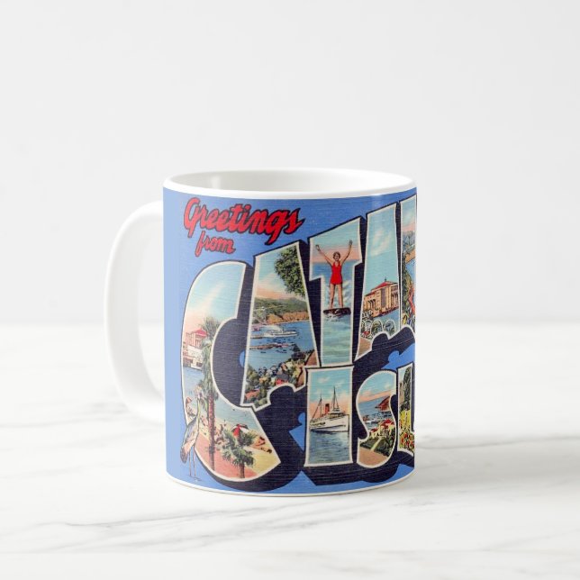 Catalina Island Greeting Mug Kaffeetasse (Vorderseite Links)