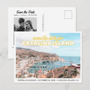 Catalina Island Hochzeitspostkarte zum Vormerken Postkarte