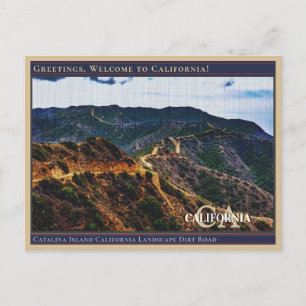Catalina Island Kalifornien Landschaft Dirt Road  Postkarte