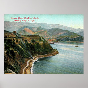 Catalina Island, Lover's Cove, Kalifornien Vintag Poster