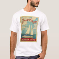 Catalina Island Sailboat Vintage Reise Kalifornien