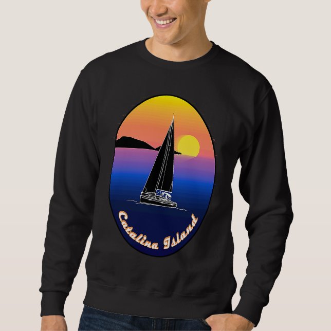 Catalina Island Sailing Printed On Front Sweatshirt (Vorderseite)
