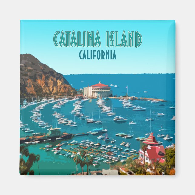 Catalina Island Santa Catalina Vintag Magnet (Vorne)