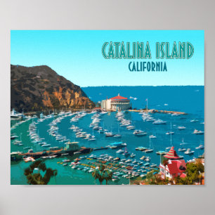 Catalina Island Santa Catalina Vintag Poster