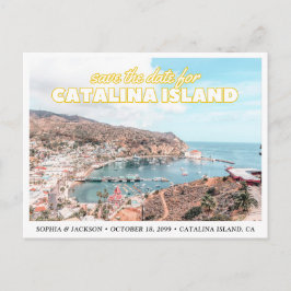 Catalina Island Save the Date Wedding Postcard Postkarte