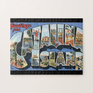 Catalina Island_Vintage Reiseplakat Kunstwerk Puzzle