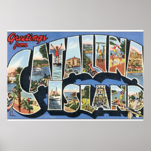 Catalina Island_Vintage Reiseplaner Kunstwerk Poster