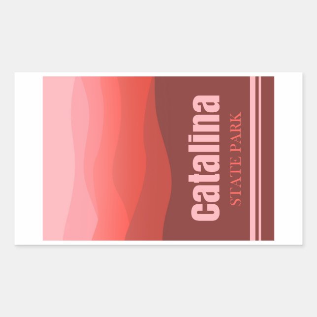 Catalina Staat Park/Garten: Rechteckiger Aufkleber (Vorderseite)