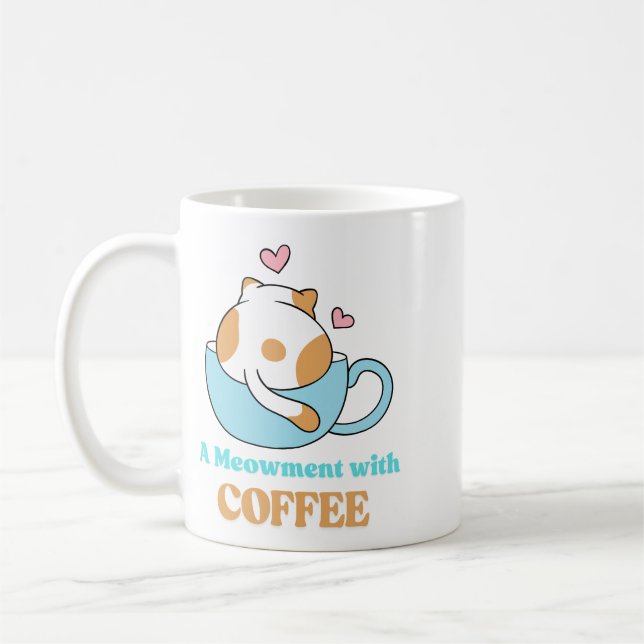 Catalonia Coffee Moment - Niedliche Cat Art Tasse (Links)