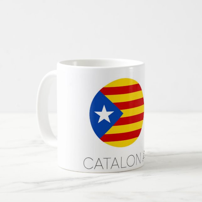 Catalonia Flag Coffee Mug Kaffeetasse (Vorderseite Links)
