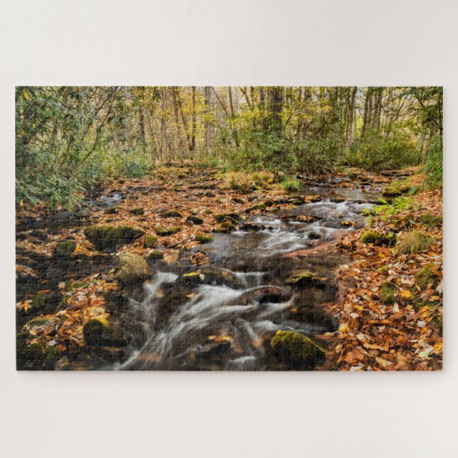 Cataloochee Creek NC Große Smoky-Berge Puzzle (Horizontal)