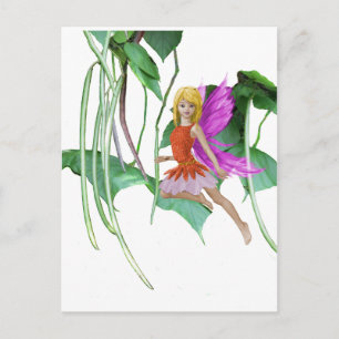 Catalpa Tree Fairy unter Samenpflanzen Postkarte
