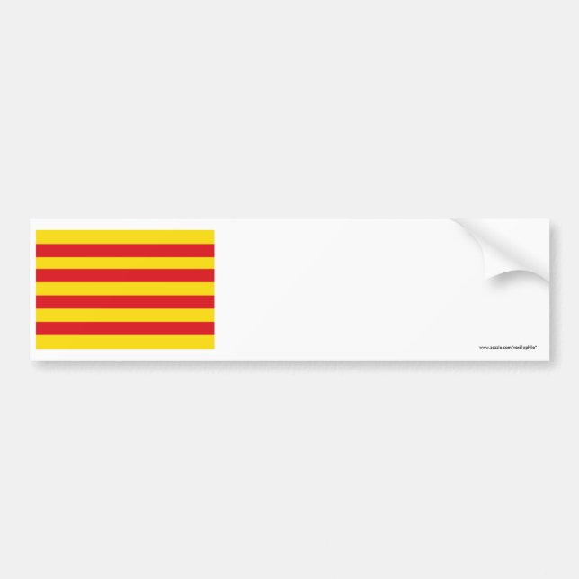 Cataluña Flagge Autoaufkleber (Vorne)