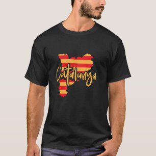 Catalunya Katalonien Flagge Karte Katalanische Wur T-Shirt
