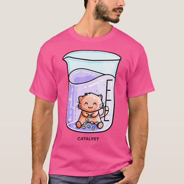 Catalyst Niedlich Chemistry Cat Puff T-Shirt (Vorderseite)