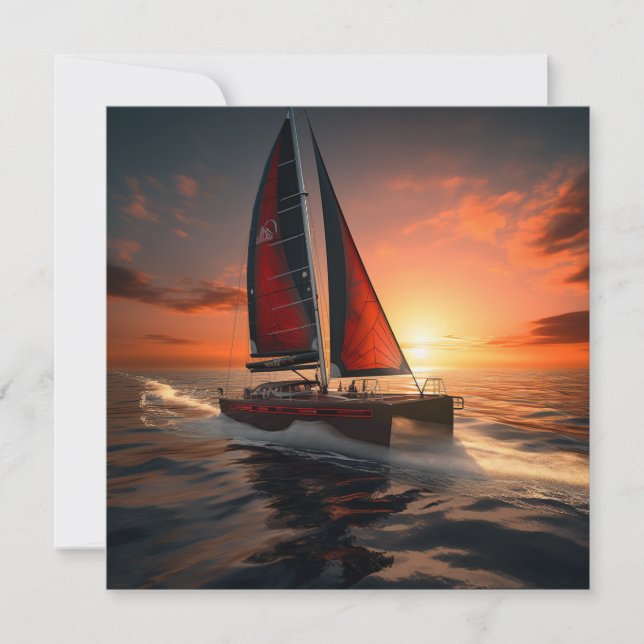 Catamaran Boat Geschenkkarte (Vorderseite)