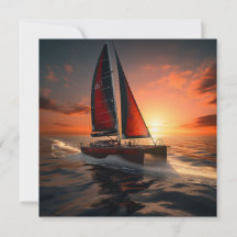 Catamaran Boat Geschenkkarte