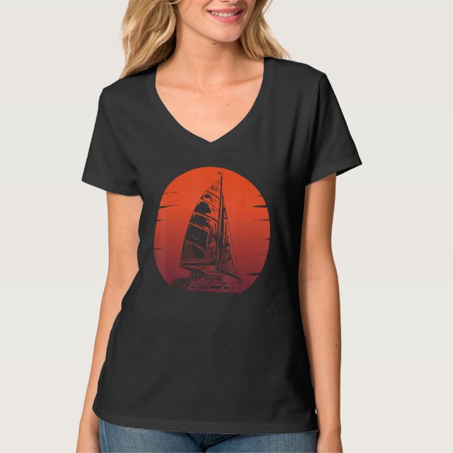 Catamaran Boat Sailing 5 T-Shirt (Vorderseite)