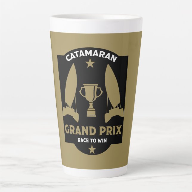 Catamaran Hydrofoil Sailboat Racing Milchtasse (Vorderseite)