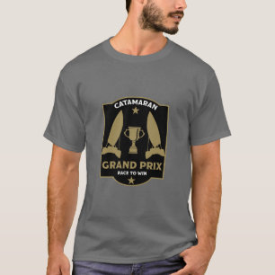 Catamaran Hydrofoil Sailboat Racing T-Shirt