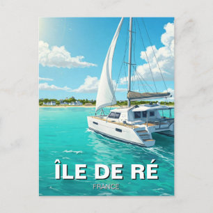 Catamaran Île de Ré Frankreich Reisen Postkarte