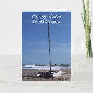 Catamaran Personalisiert Husband Wedding Jubiläum Karte