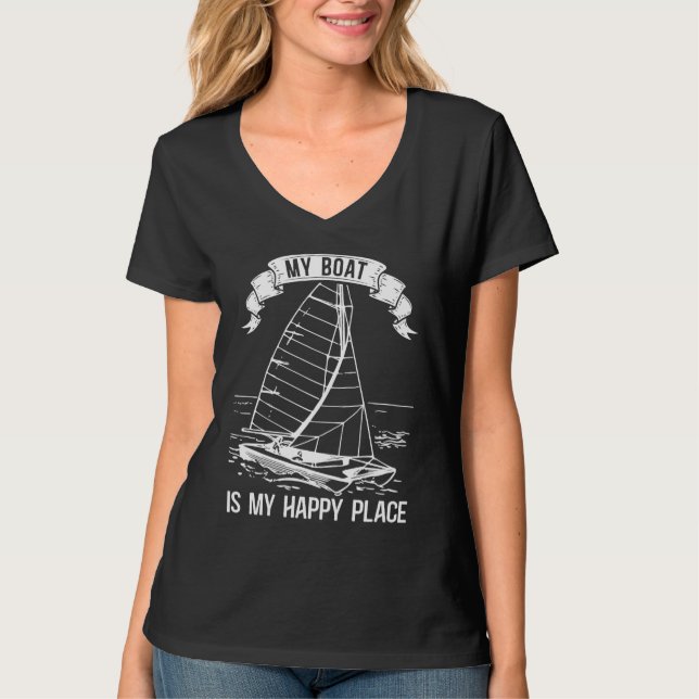 Catamaran Two Hulls Sailing Quote Catamaran Captai T-Shirt (Vorderseite)