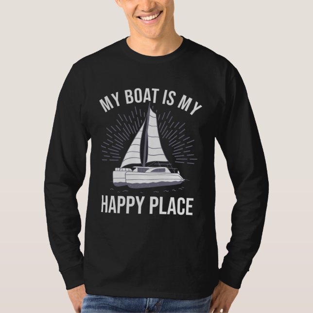 Catamaran Two Hulls Sailing Quote Catamaran Captai T-Shirt (Vorderseite)
