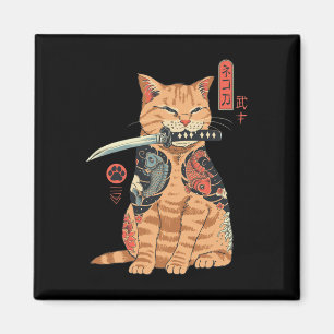 Catana Cat Vintag Niedliche, japanisch inspiriert  Magnet