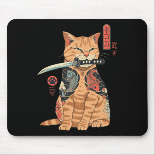 Catana Cat Vintag Niedliche, japanisch inspiriert  Mousepad