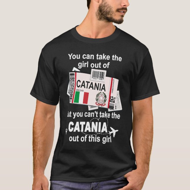 Catania Boarding Pass  Catania Girl  Catania T-Shirt (Vorderseite)