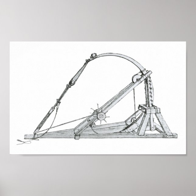 Catapult, Leonardo da Vinci Poster (Vorne)