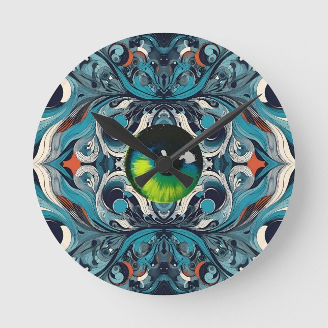 Cataract Counterattacke Ken Gage Art Runde Wanduhr (Vorderseite)