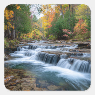 Cataract Falls in den USA Quadratischer Aufkleber
