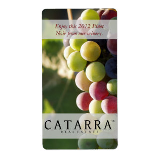 Catarra Verticle Wine Label