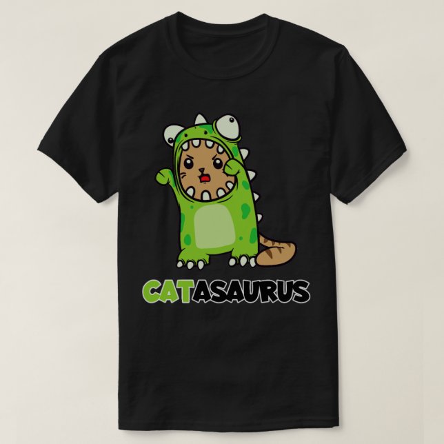 Catasaurus Cat Dino Kostume Dinosaurier T-Shirt (Design vorne)