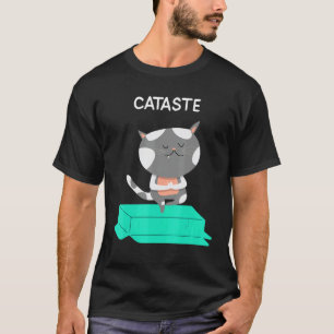 Cataste Yoga Katze Entspannung Meditation Namaste T-Shirt