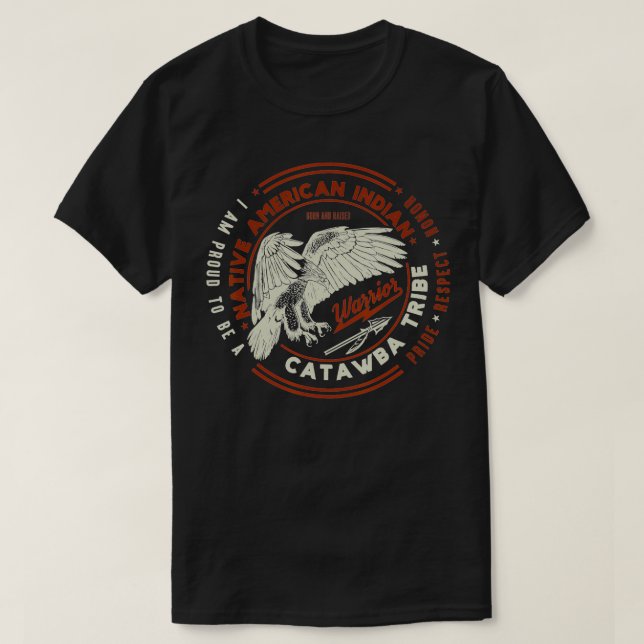 Catawba Stamm Indianer Amerikanische Ureinwohner s T-Shirt (Design vorne)