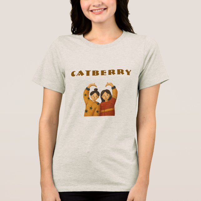 CATBERRY | Heart Hands Tri-Blend Shirt (Vorderseite)