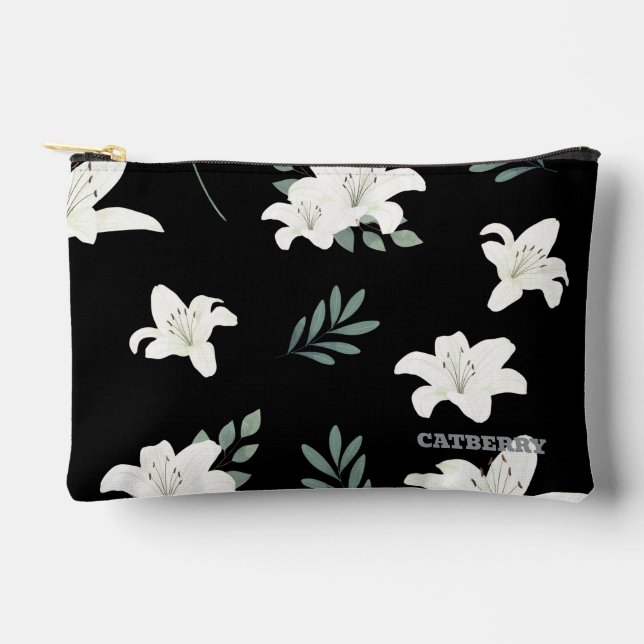 Catberry | Minimalistische Blumenmuster-Tasche Zubehörtasche (Vorderseite)