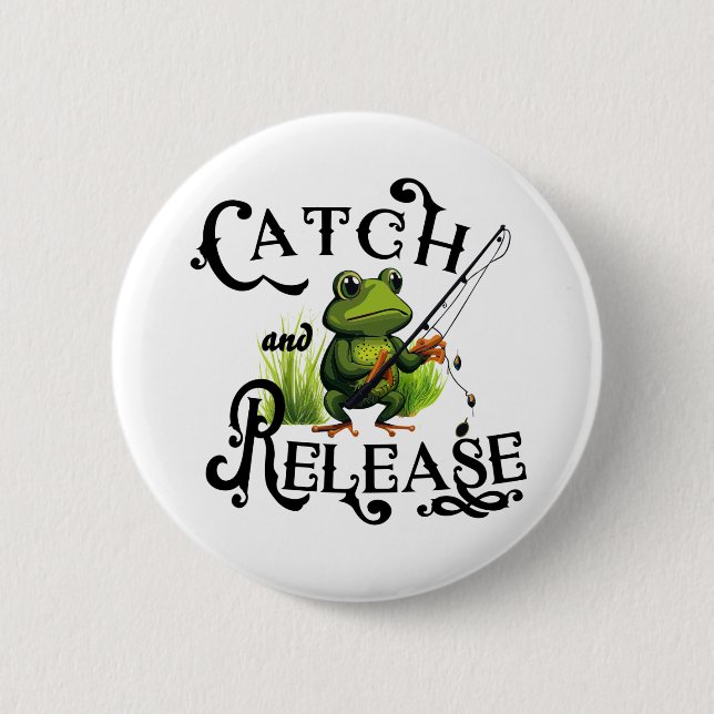 Catch And Release Angelns Frosch-Patch Button (Vorderseite)
