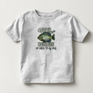 Catch and Release To My Mom   Lustiges Fischen Kleinkind T-shirt