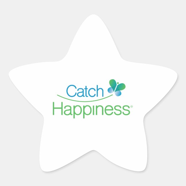 Catch Happiness® Aufkleber, um die Welle zu starte Stern-Aufkleber (Vorderseite)