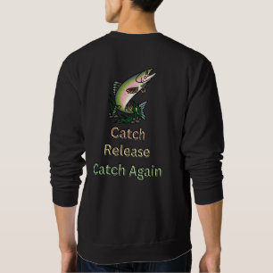 Catch Release Catch nochmal. Fischer, schwarz Sweatshirt