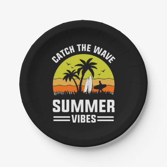 Catch The Wave Sommer Stimmung-64193 Pappteller (Vorderseite)