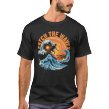 Catch The Waves Vintage-Ozean-Abenteuer-T-Shirt