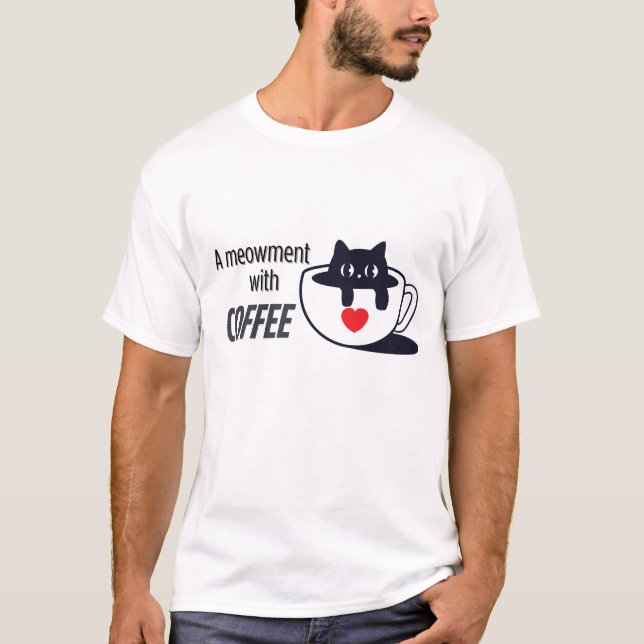 Catcher Coffee Vibes - Schlampe Cat Art T-Shirt (Vorderseite)