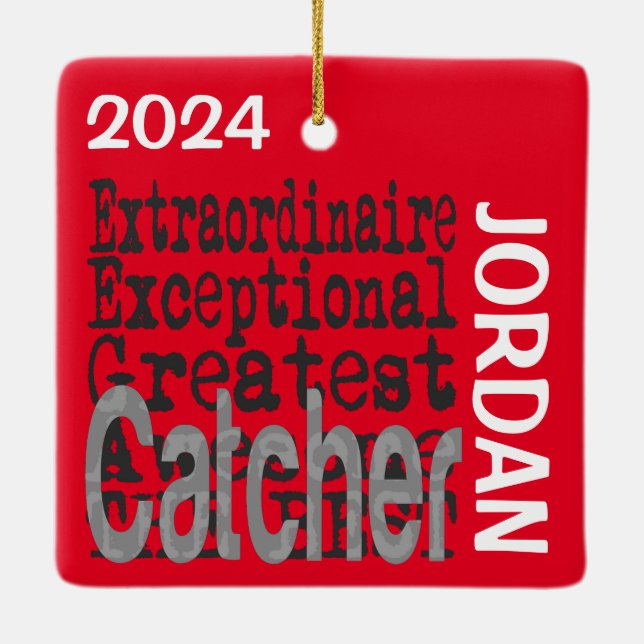 Catcher Extraordinaire CUSTOM Keramikornament (Rückseite)